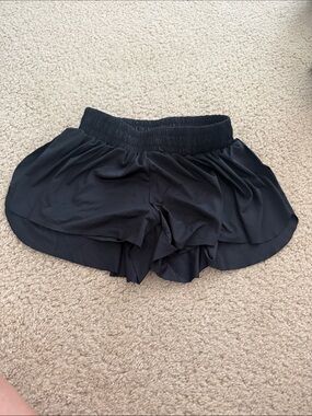 Black Women's Athletic Shorts with Elastic Waist